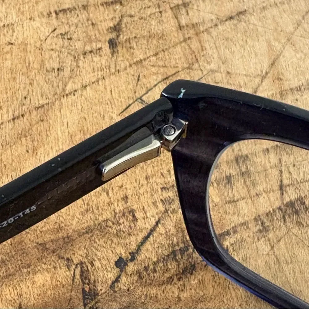 Zyloware Black Marbled Frame Glasses Flexible Comfy Classic Preppy Professional